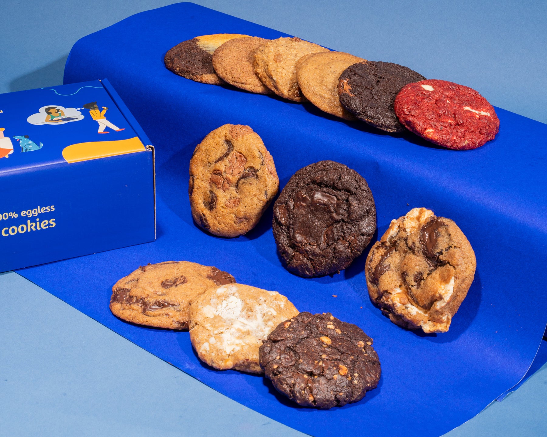 A box of assorted Dohful eggless cookies